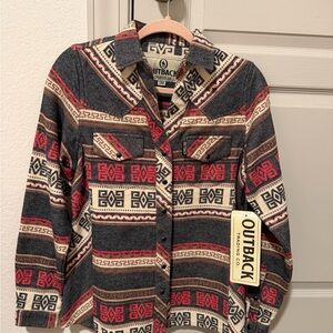 Outback Women's Patterned Jacket - Black, Red, Cream